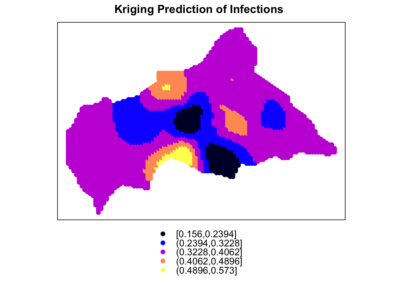 Kriging Map of Central African Rep.